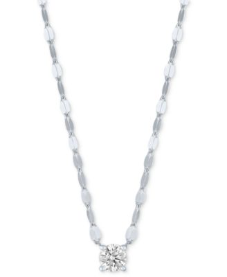 Бриллиантовое колье Forever Grown Diamonds с бриллиантами, выращенными в лаборатории (1/4 карата по весу) из чистого серебра или позолоченного серебра 14 карат, с удлинителем 16 дюймов + 2 дюйма из серебра
