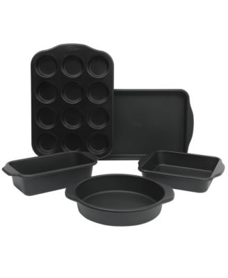 Набор форм для выпечки Oster Teston из 5 частей из углеродистой стали с антипригарным покрытием премиум-класса без PFA - Матово-черный