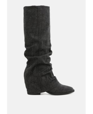 Джинсовые ботинки London Rag Capella с отворотом и напуском из джинсовой ткани