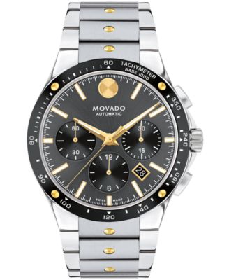 Мужские швейцарские часы Movado Alta S. E. с автоматическим хронографом из нержавеющей стали, 43 мм