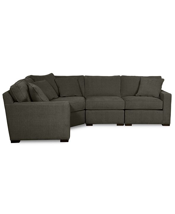 Furniture Radley Fabric 4-Piece Sectional Sofa, Created ...