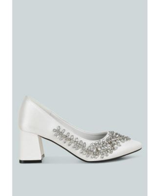 Атласные туфли-лодочки London Rag Abatina украшенные бриллиантами 15390₽