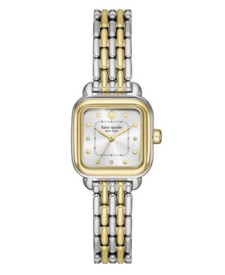 Женские двухцветные часы Kate Spade New York Gracie Square с тремя стрелками из нержавеющей стали, 25 мм