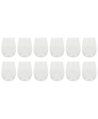 Gibson Home Bellini Glass 12 шт Универсальные красные, белые бокалы без ножек для воды и напитков - Набор из 12 бокалов