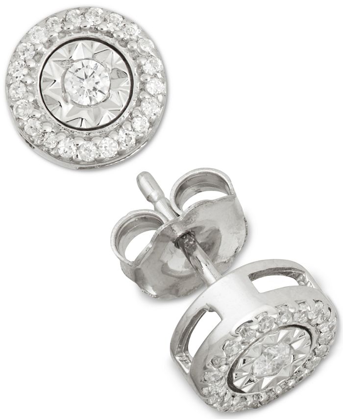 Macy's Diamond Stud Earrings (1/4 ct. t.w.) in Sterling Silver