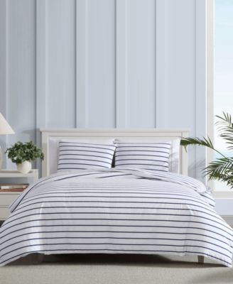 Перкаль в полоску Nautica Brenton, 3 шт. Комплект пододеяльников, King