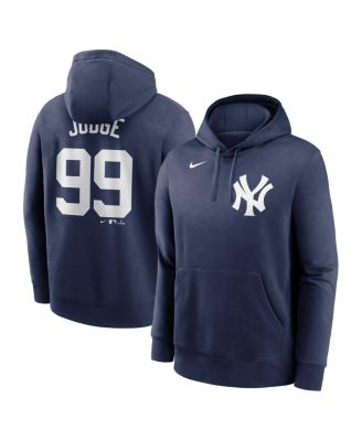 Мужская толстовка Nike Aaron Judge Navy New York Yankees с именем и номером игрока, пуловер с капюшоном