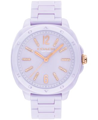Женские керамические часы-браслет COACH Kitt Lavender, 38 мм