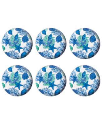 Посуда для дома Abode Coastal Coral, 6 шт. Тарелки для салата, Набор на 6 персон