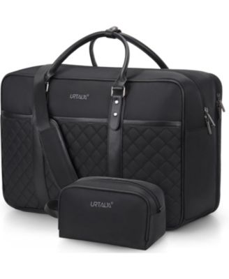 Мужская дорожная сумка Urtala, женская сумка Weekender с сумкой для туалетных принадлежностей, дорожная сумка-переноска с отделением для ноутбука диагональю 17,3 дюйма (черная)