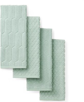 Набор кухонных полотенец из текстурированного хлопка Martha Stewart Honeycomb Chambray, 16 