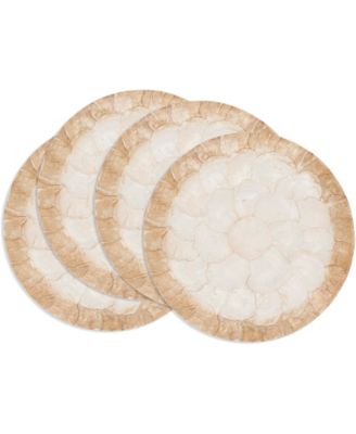 Салфетки Saro Lifestyle Glow Capiz, круглые, 15 дюймов