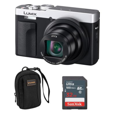 Цифровой фотоаппарат Panasonic LUMIX ZS99 серебристого цвета