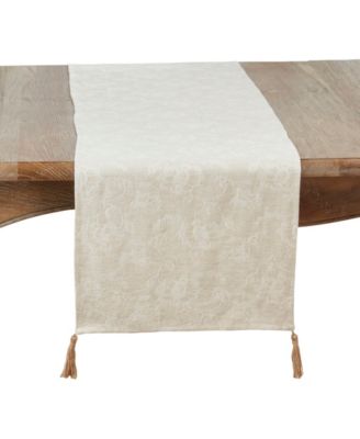 Жаккардовая настольная дорожка из смешанного льна Saro Lifestyle, 16