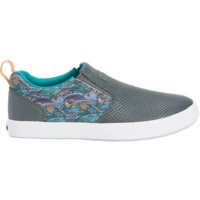 Женская рыбацкая обувь из кожи Sharkbyte Deck Shoe серого цвета