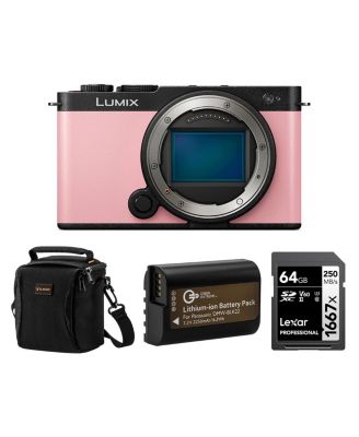 Беззеркальный фотоаппарат Panasonic LUMIX S9, розовый, В комплекте с профессиональной картой памяти SDXC 1667x64 ГБ UHS-II серии SILVER, Alpine 120 Multi-Device pink