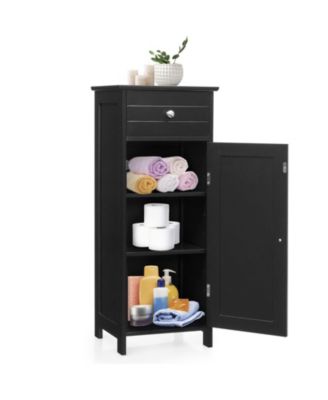 Отдельно стоящий напольный шкаф для хранения VolencaWooden с выдвижным ящиком и полкой