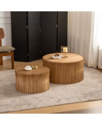 Винтажный журнальный столик Streamdale Furniture с текстурированным дизайном
