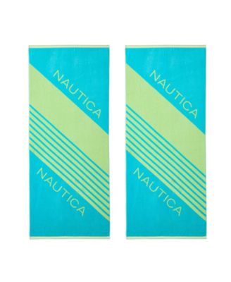 Набор жаккардовых пляжных полотенец с логотипом Nautica, 68