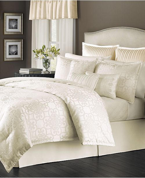 Martha Stewart Collection Closeout Savannah Scroll Ivory 22 Pc King Comforter Set Created For Macy S Reviews Bed In A Bag Bed Bath Macy S