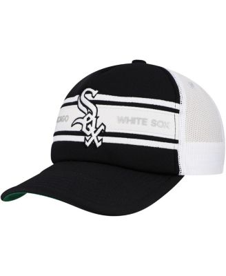 Мужская черная регулируемая шляпа дальнобойщика Mitchell & Ness Chicago White Sox Sideline черного цвета