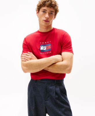 Мужская футболка с графическим изображением линейного флага Tommy Hilfiger 1985