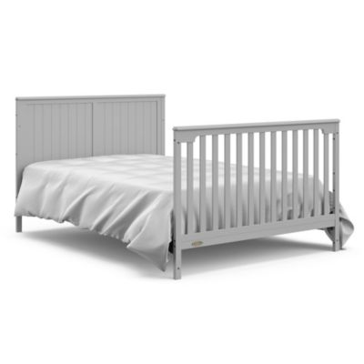Детская кроватка-трансформер Graco Hadley 5 в 1 с выдвижным ящиком Pebble серого цвета