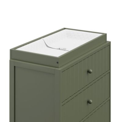 Комод Graco Teddi с 3 выдвижными ящиками и крышкой для пеленального столика (оливковый)