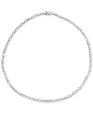Теннисное колье с 16-дюймовым бриллиантом, выращенным в лаборатории Badgley Mischka (7 карат), из белого золота 14 карат