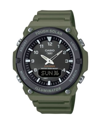 Мужские аналоговые часы Casio из зеленой смолы, 52,5 мм