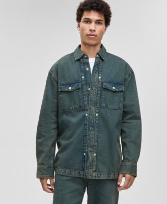 Мужская джинсовая куртка-рубашка Mode of One, эксклюзивная модель Macy's
