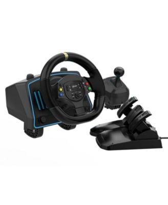 Игровой гоночный руль NBCP 1080° с педалями, черный