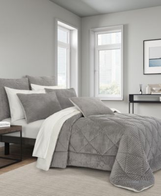 J Queen New York Everett Plush, 3 шт. Комплект постельного белья, Король/California King