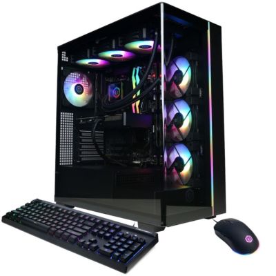 Игровой настольный компьютер CyberPowerPC Gamer Supreme с Ryzen 9 9900X3D, RTX 5070, 32 ГБ оперативной памяти, 2 ТБ SSD, Windows 11 Home black