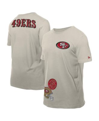 Мужская светло-бежевая футболка New Era San Francisco 49ers с несколькими нашивками