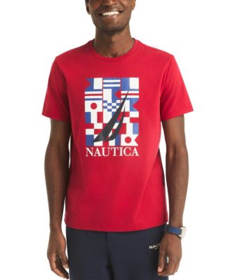 Мужская футболка с круглым вырезом и флагом парусного спорта Nautica
