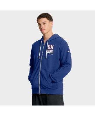 Мужская толстовка Nike Royal New York Giants Sideline Standard Issue Utility Player Dri-FIT с капюшоном на молнии