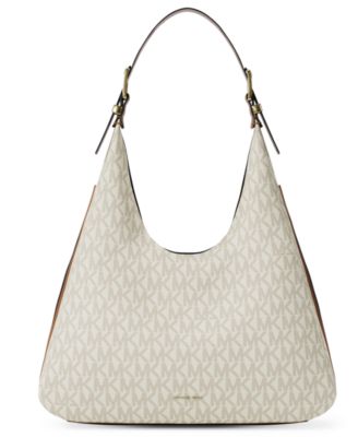 Большая сумка через плечо Michael Kors Nolita Hobo белого цвета