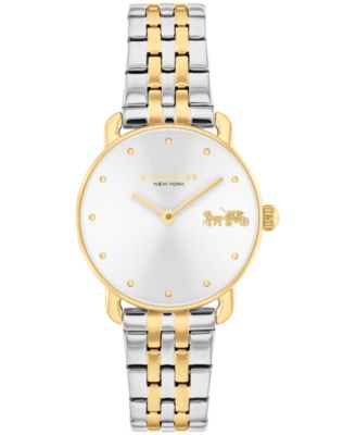 Женские двухцветные часы-браслет COACH Elliot из нержавеющей стали, 28 мм