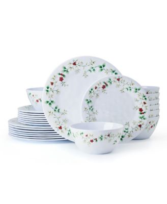 Набор посуды Winterberry Holiday из меламина, 24 шт., Сервиз на 8 персон