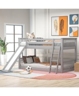 Двухъярусная кровать Streamdale Furniture Twin over Twin с горкой и лестницей
