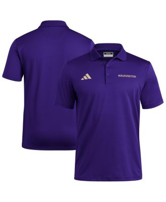 Мужская фиолетовая рубашка поло Washington Huskies Ultimate 365 Ottoman от Adidas фиолетового цвета