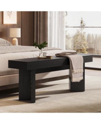 Деревянная скамья для прихожей Tribesigns, 47" Внутренняя скамья для изголовья кровати в фермерском доме