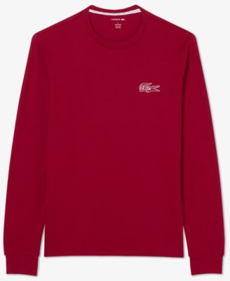 Эксклюзивная мужская термофутболка из вафельного трикотажа под крокодиловую кожу от Lacoste