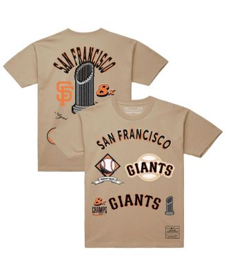 Мужская кремовая футболка Mitchell & Ness San Francisco Giants Legacy Defined коричнево-бежевого цвета