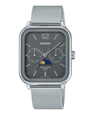 Мужские часы Casio 34 мм, сталь, серебристые