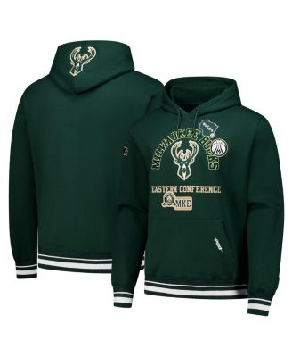 Пуловер с капюшоном Pro Standard Men's Hunter Green Milwaukee Bucks с кодом города
