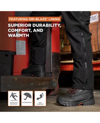 Мужские водонепроницаемые рабочие ботинки Polar Force Max из 8-дюймовой кожи с изоляцией RefrigiWear