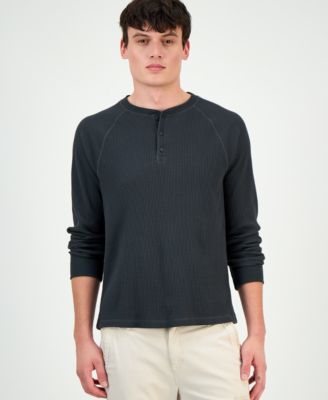 Мужская термо-рубашка Henley из вафельного трикотажа Sun + Stone, эксклюзивная модель Macy's