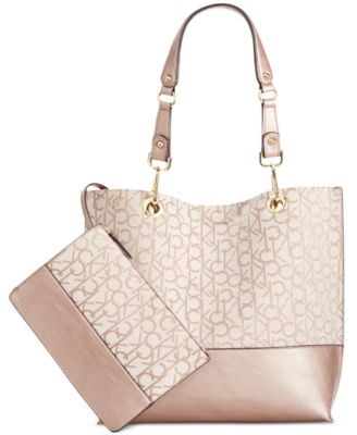 macy's calvin klein reversible tote